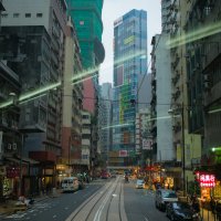 Зелёные лучи пронизывают Hong Kong) :: Sofia Rakitskaia