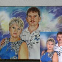 портрет по фото, портрет влюбленных супругов :: Ольга Михайленко 