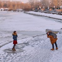 На Оболонской Набережной зимой :: Валентина Данилова