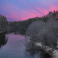 Закат над рекою Колпь :: olgaborisova55 Борисова Ольга