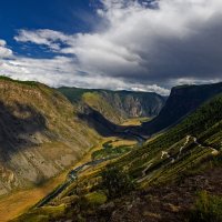 Перевал Кату-Ярык,спуск в долину реки Чулышман. :: Алексей Мезенцев