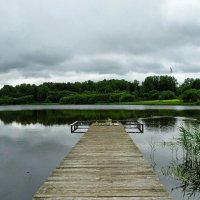 Мостки на озере :: Милешкин Владимир Алексеевич 