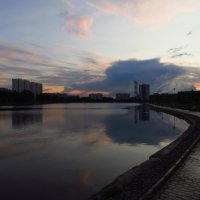 Вариации на тему заката на городском пруду :: Андрей Лукьянов