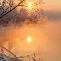 Закат на реке... :: Сергей Герасимов