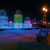 Световой фонтан на набережной. :: Виктор Иванович Чернюк