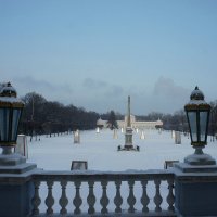 Вид на парк из Танцевального зала (Зеркальной галереи) дворца :: Елена Павлова (Смолова)