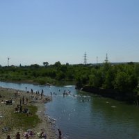 Река   Быстрица   Солотвинская   в    Ивано - Франковске :: Андрей  Васильевич Коляскин