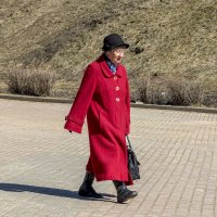 Дама в красном пальто. :: Анатолий. Chesnavik.