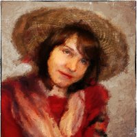 Портрет молодой девушки в соломенной шляпке :: Станислав Лебединский