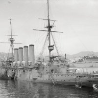 HMS "Bacchante" coaling in Italian port c1910.class Cressy. :: Александр 