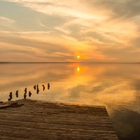 Закат на Плещеевом озере, Переславль-Залесский :: Tata Gorbunova