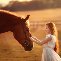 Девочка и лошадь :: Оксана Осенняя