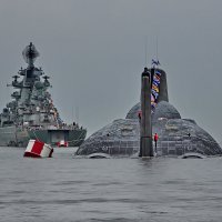 Два крейсера  Петр Великий и Дмитрий Донской ВМФ России :: Василий Богданов