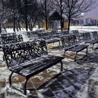 Опустели скамейки в  парке городском ... :: Анатолий Колосов