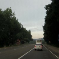 Горная дорога в Новороссийск, мокрый рассвет. :: Людмила Монахова