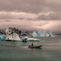 "Разворот"...Ледник,вечер...Исландия! :: Александр Вивчарик