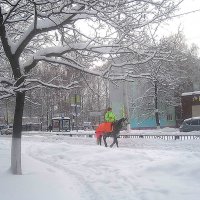 Едем по зимнему городу.. :: Елена Семигина