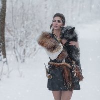 Dzewana - славянская покровительница зверей и охоты :: Юлия Тягушова