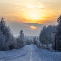 Зимний закат :: Ольга Милованова