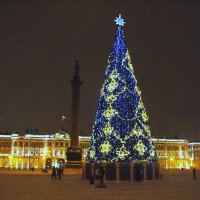 Ёлка на Дворцовой площади с видом на Эрмитаж. :: Лия ☼