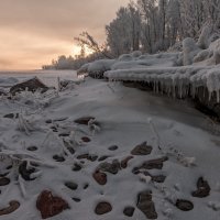Зимний вечер на реке... :: Сергей Герасимов