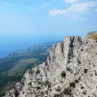 Крым. Вид на черноморское побережье с вершины горы Ай-Петри. :: Ольга Кирсанова