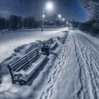 Зимняя снежная ночь :: Игорь Герман