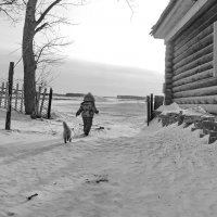 Кот-нянька и зимой рядом :: Светлана Рябова-Шатунова