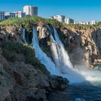 Анталия. Дуденский водопад. Рыбак :: Сергей Карцев