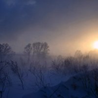 Дивный день в кружении снега, зима не хочет уходить... :: Евгений Юрков