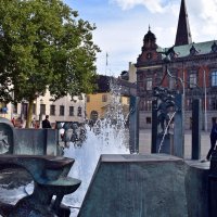 Фонтан "Исторический"  площади Stortorget  в Мальмё :: Татьяна Ларионова