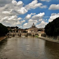 Вид  с  моста   Святого Ангела (итал. Ponte Sant’Angelo) :: backareva.irina Бакарева