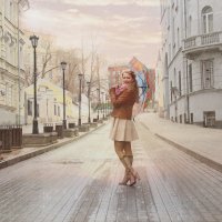 Девушка с зонтом :: Нина Кулагина