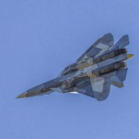 Су-57 во время демонстрационного полета! :: Евгений Кель
