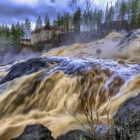 мощь водопада карельской ГЭС :: Георгий А