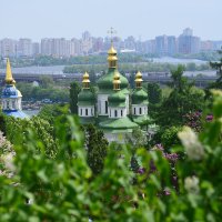 Выдубицкий монастырь и вид на левый берег Киева... :: Тамара Бедай 