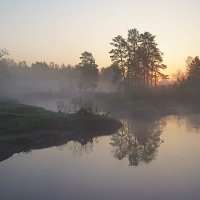 Восход солнца на реке Гусь :: Сергей Курников