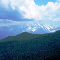 Панорама кавказских гор. :: Вячеслав Медведев