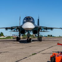 Перед взлетом Су-34 :: Евгений Кель