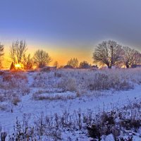 Зимний пейзаж: свет заката :: Евгений 