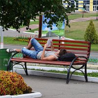 Читающий на скамейке :: Алексей 