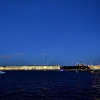 Белая ночь Луна мосты разведены Санкт-Петербург июнь 2019 г. :: Ivan G