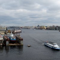 Вид с моста Бетанкура в сторону Тучкова моста. :: Елена Павлова (Смолова)