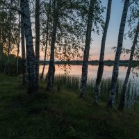 Вечер на Лебяжьем озере. :: Виктор Евстратов