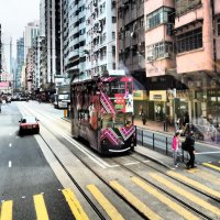 Экзотичные двухэтажные трамваи  Гонконга :: wea *