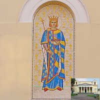 Фреска Король-крестоносец Святой Людовик IX.на стене храма :: ИРЭН@ .