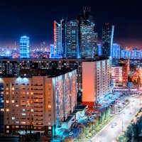 Ночная Астана, Казахстан :: Александр (sanchosss) Филипенко