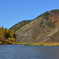 Осень в Сибири,река Мана. :: Татьяна Соловьева