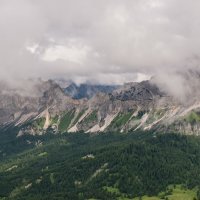 Доломитовые Альпы. Вид на Кортина д&#39;Ампеццо с горы Фалории. :: Надежда Лаптева