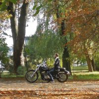 Осенний мотоциклист... :: Тамара Бедай 